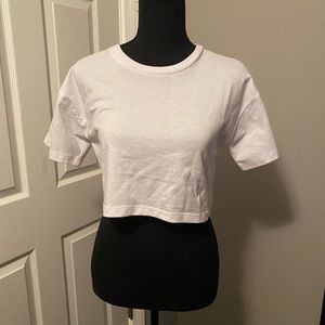 White crop top